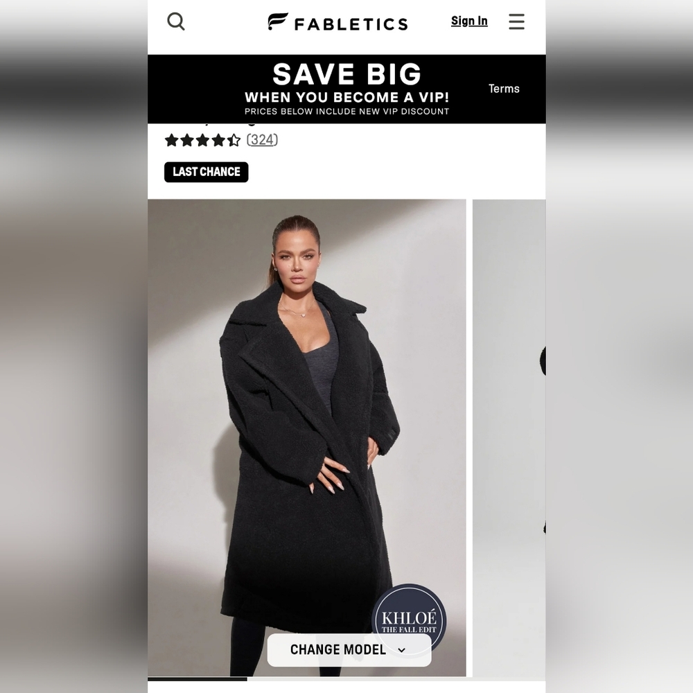 Fabletics long teddy coats. - Picture 2 of 4